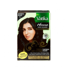 

КРАСКА ДЛЯ ВОЛОС С ХНОЙ НАТУРАЛЬНИЙ ЧОРНЫЙ ЦВЕТ DABUR VATIKA HENNA HAIR COLOUR 6*10г