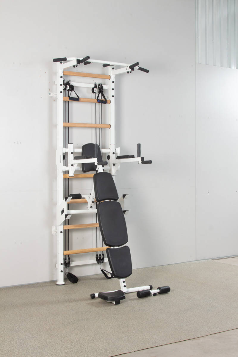 

Шведская стенка с блочным тренажером Ладас Кросс-ВУД ФУЛ ПРО KROSS WOOD FULL PRO, Белый