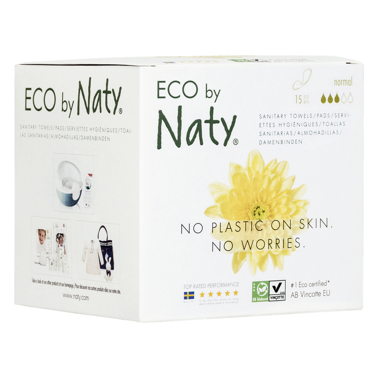 

Органические прокладки Eco by Naty Normal 14 шт БЕЗ КРЫЛЫШЕК (7330933080002)