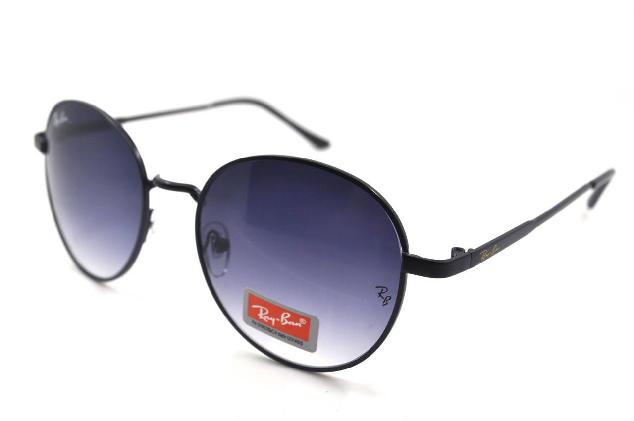 

СОЛНЦЕЗАЩИТНЫЕ ОЧКИ Круглые RAY-BAN 663 Черно-серые, Серый