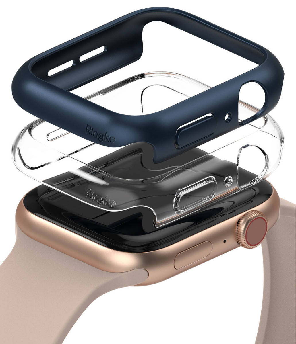 

Чехол Fusion Slim Clear + Metalic Blue (2шт.) для Apple Watch 4/5/6/SE 44mm (SLAP0036)