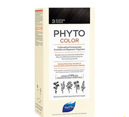 

Крем-краска без аммиака Фито Фитоколор Phyto Phytocolor Colorations Тон 3 Темный Шатен