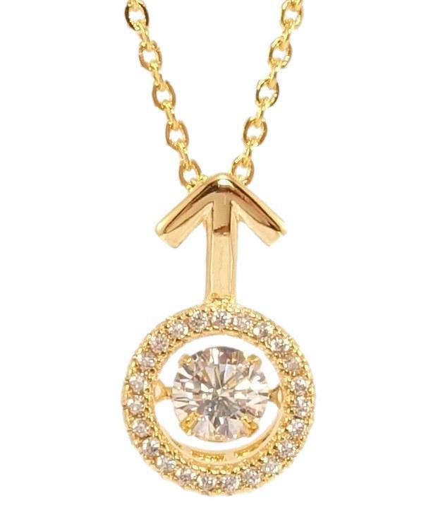 

Кулон на цепочке Xuping Позолота 18K "Символ Марса с "Танцующим кристаллом" длина 42-45см х 1мм