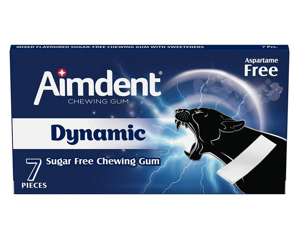 

Жевательная резинка без сахара со вкусом энергетика Aimdent DYNAMIC, 7 шт/уп