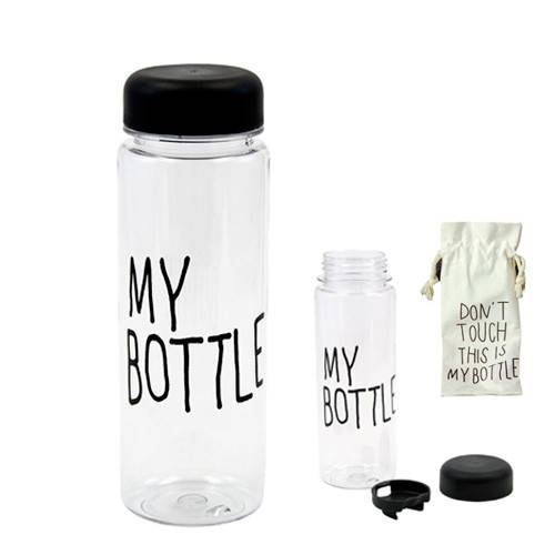 

Бутылка My Bottle 500мл пластик прозрачная с дозатором + чехол Без бренда
