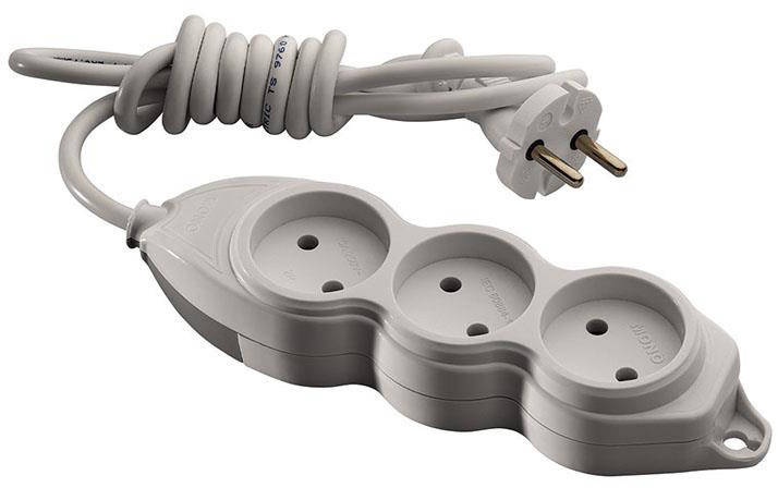 

Подовжувач 3 гнізда 5 м. без заземлення, Mono Electric, ORION (білий)