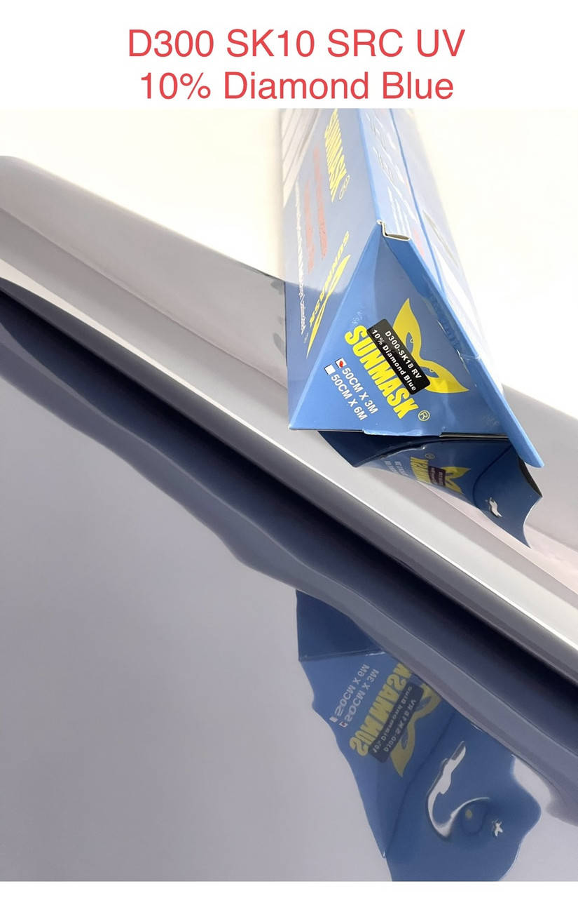 

10%Diamond Blue тонировочная металлизированная пленка на авто: 50смх3м, Синий