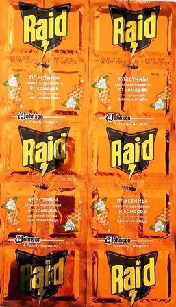 

Пластина от комаров Рейд (Raid) Цветочный мед, 10 пластин