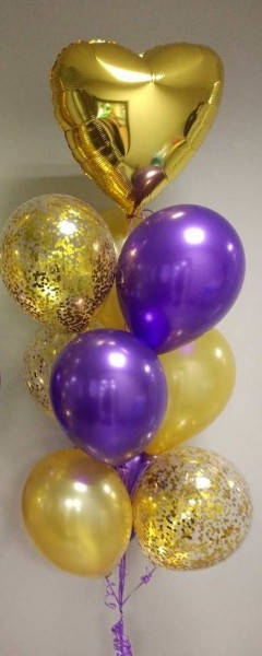 

Готовый набор шаров с гелием №12 "гламур", Фиолетовый
