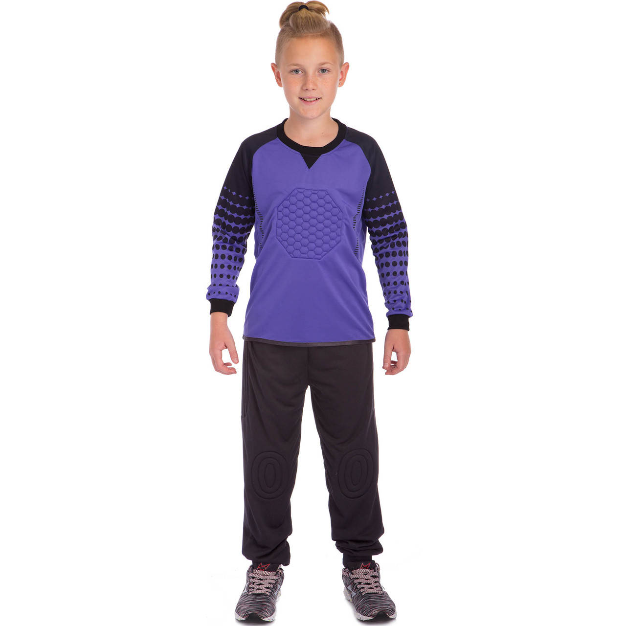 

Детская форма вратарская футбольная SP-Sport CIRCLE 6-12 лет LM7607 фиолетовый-черный