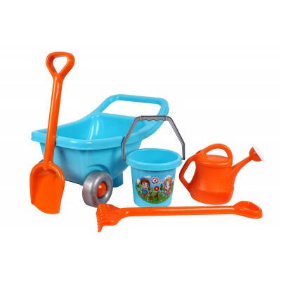 

Игрушка Тачка ТехноК 4265 набор ведро лопатка грабли лейка детский пластиковый для детей в песочницу для снега
