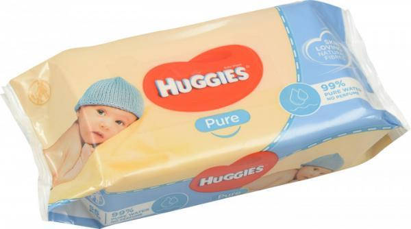 

Huggies Влажные салфетки Pure, 56шт