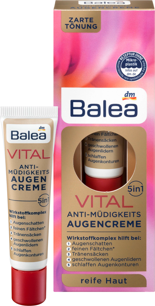 

Крем для кожи вокруг глаз против усталости Balea VITAL 5in1, 15 мл.