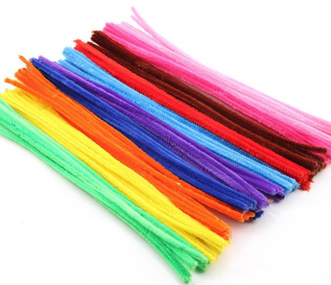 

(100шт) Пушистая проволока (синель) 30см (Ø5мм), Микс цветов (сп5нг-0187)