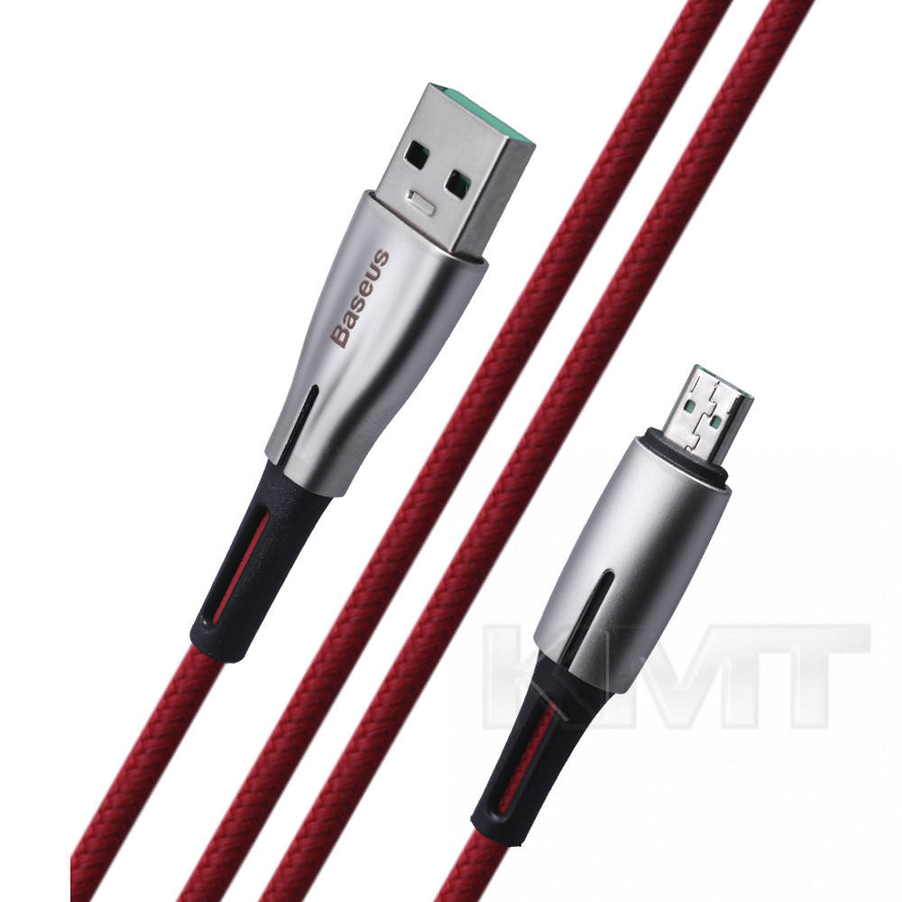 

Baseus (CAMRD-C) Waterdrop Micro USB Cable (4A)(2m) — Red, Красный