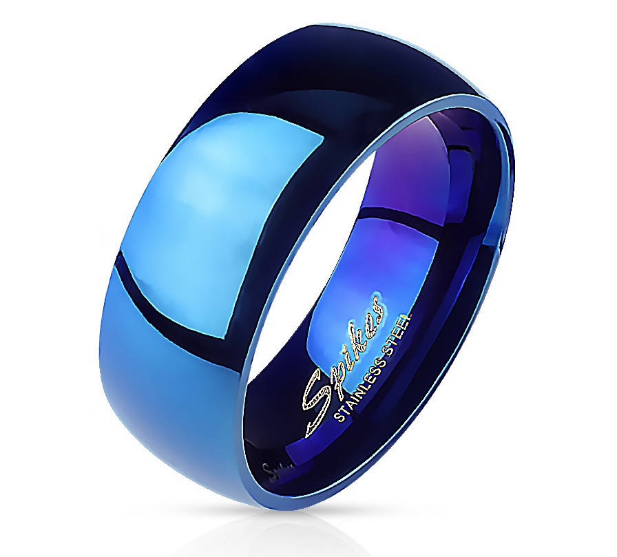 

Мужское кольцо из нержавеющей стали синего цвета Spikes R004, р. 19, 20, 20.5, 21.5, 22, 23