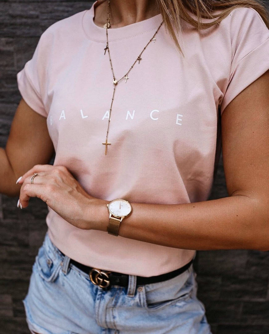 

Женская футболка "Balance" норма и батал, Белый