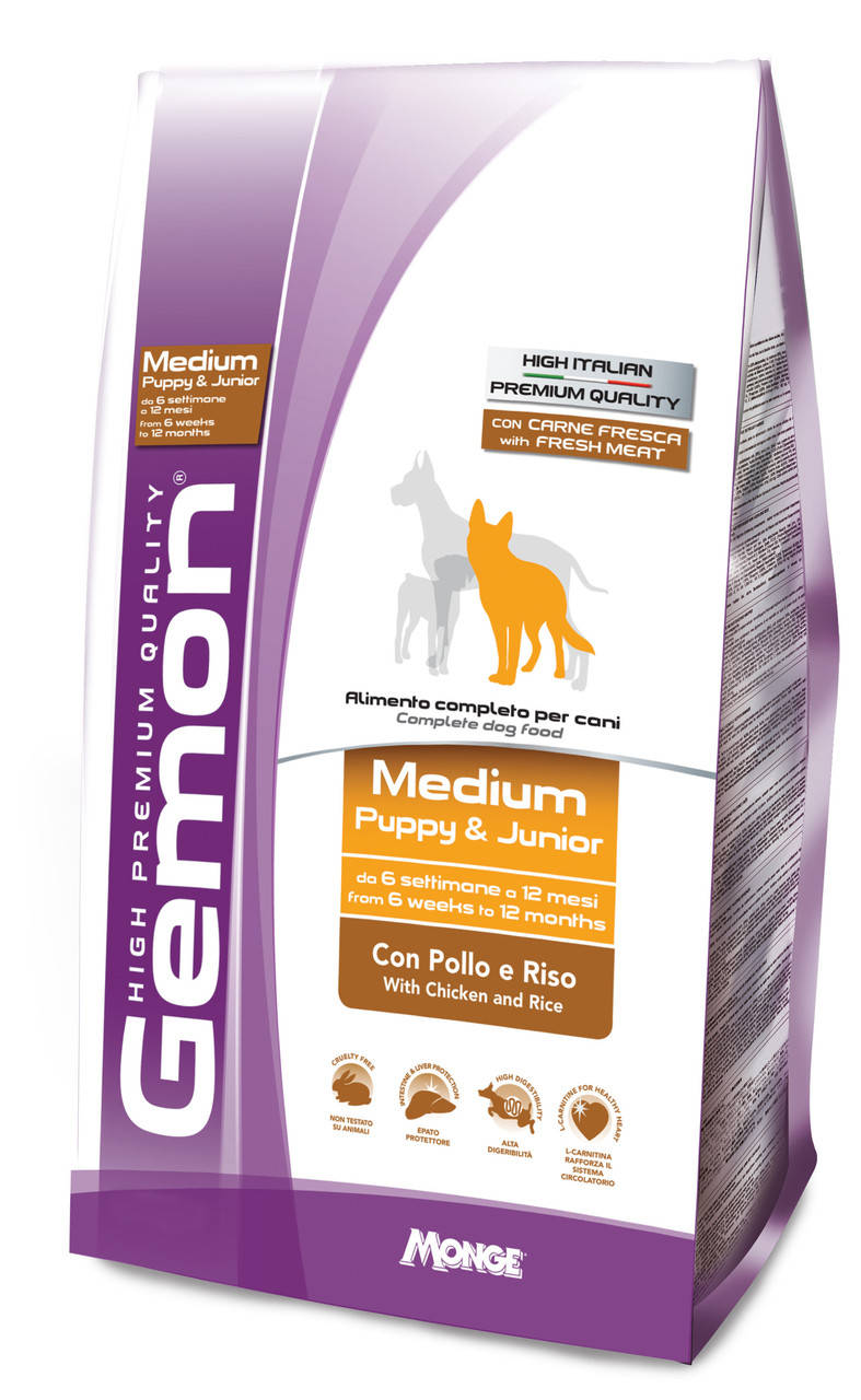 

GEMON DOG Medium Puppy & Junior курица с рисом - 15 кг