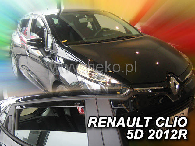 

Дефлекторы окон (ветровики) RENAULT CLIO - IV 5D 2012R.→(HEKO)