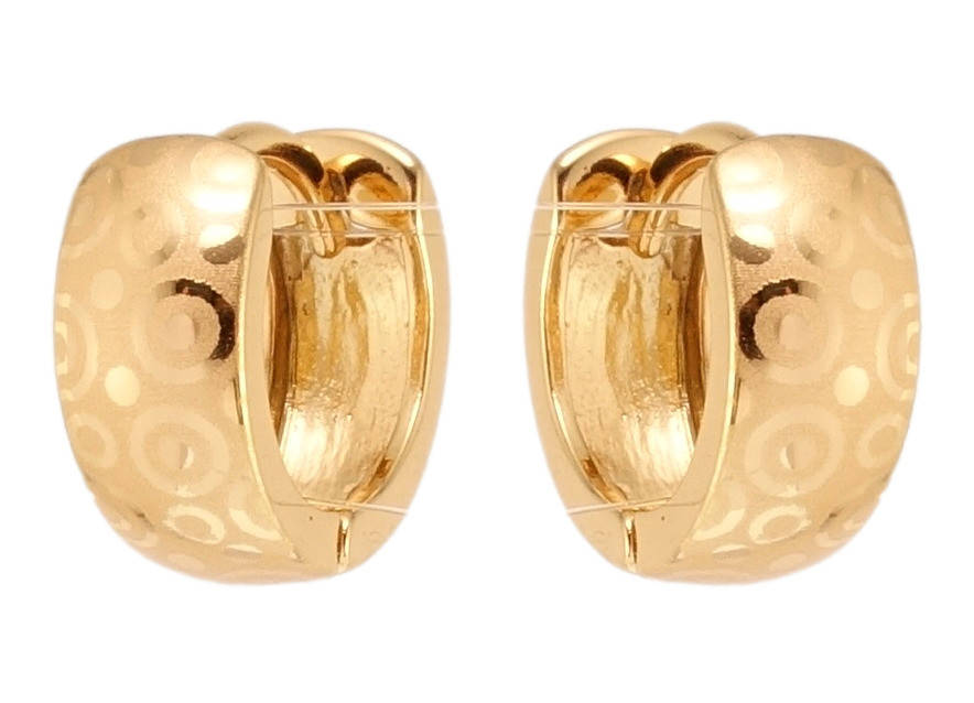 

Серьги Xuping Позолота 18K колечки "Широкие с узором напылением"