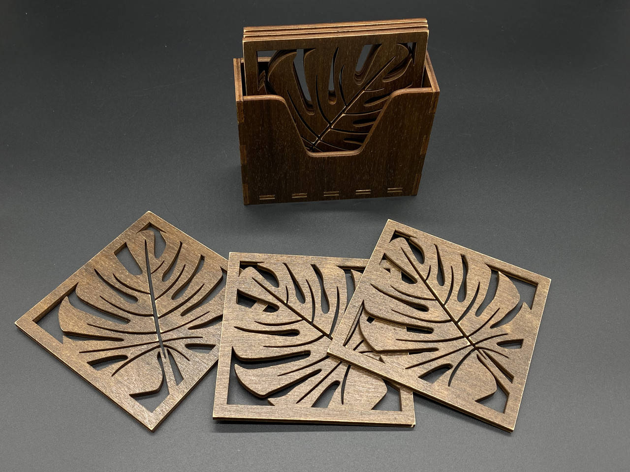 

Подставки под горячее в коробочке. Комплект 6шт. Тонированные. 10х11см, Коричневый