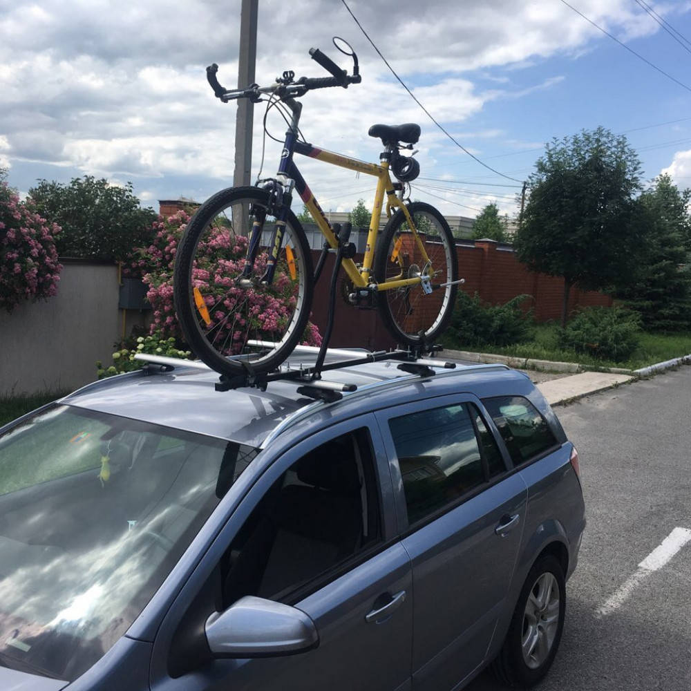 

Багажник велосипедный - на крышу - 1 велосипед-разборная стальная рама-без замка MAX=18kg"Кенгуру",