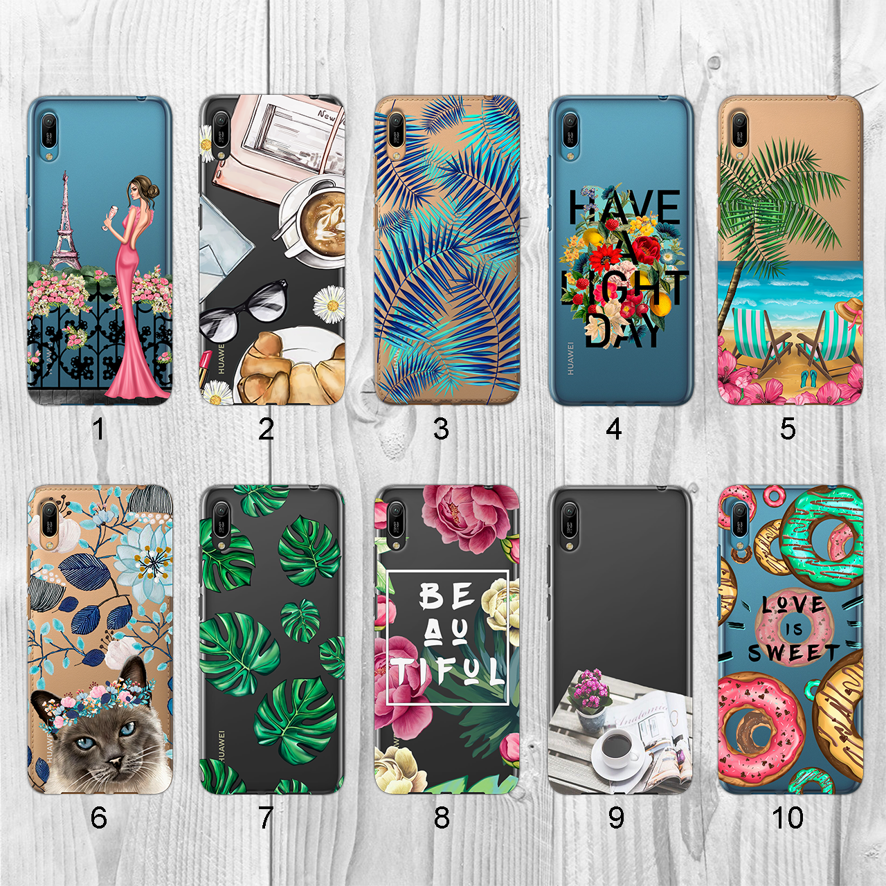 

Силиконовый чехол с рисунком для Huawei Y6 2019 (new collection)
