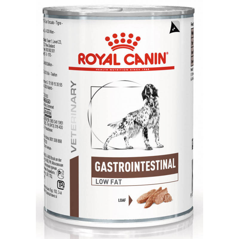 

Влажный Корм Royal Canin Gastrointestinal Low Fat для собак в банке 410 г