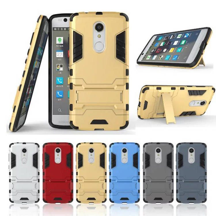 

PC + TPU чехол Metal armor на ZTE Axon 7 Mini (6 цветов) темно серый