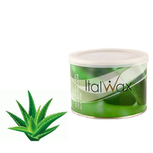 

Теплый воск для депиляции в банке прозрачный ItalWax Aloe, 400 мл - алоэ
