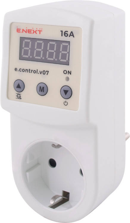 

Реле напряжения 1ф в розетку e.control.v07, 16А