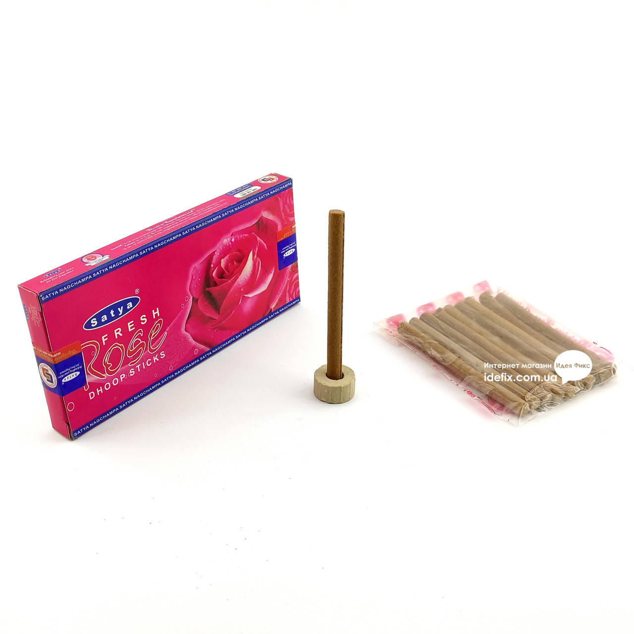 

Благовоние Fresh Rose dhoop sticks Satya 10шт/уп. Аромапалочки Свежая Роза (19110)
