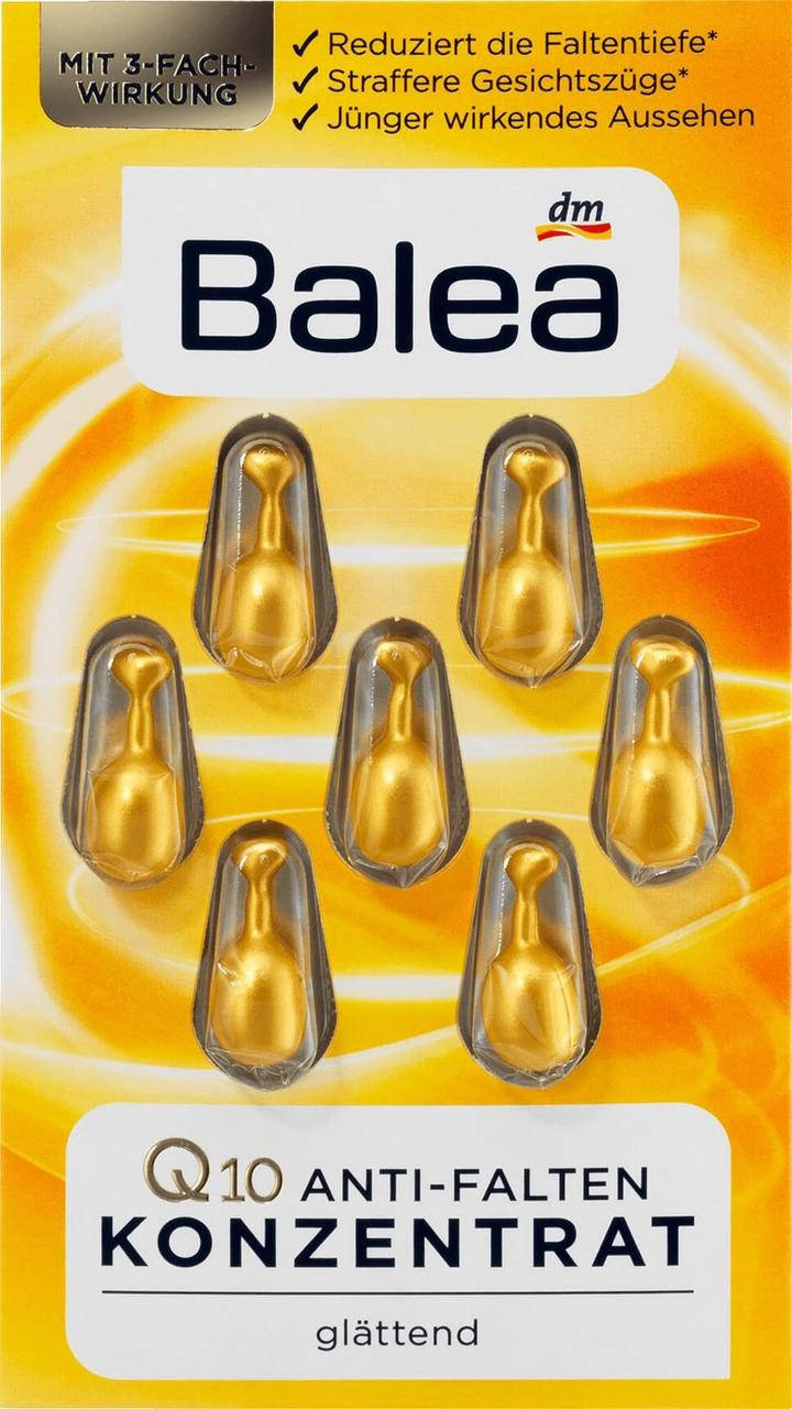 

Капсулы против морщин Balea Konzentrat Q10 Anti-Falten, 7 шт