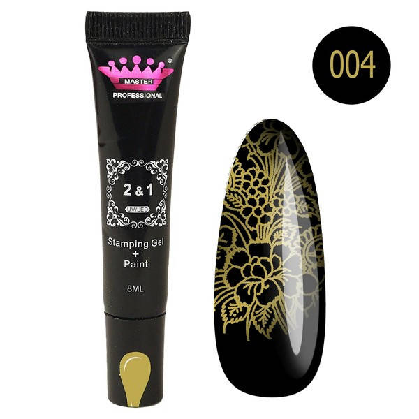 

Гель-краска для дизайна ногтей / стемпинга Master Professional,№4 золото