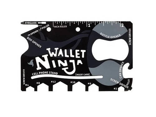 

Карманный инструмент выживания, мультитул кредитка 18 в 1, Wallet Ninja