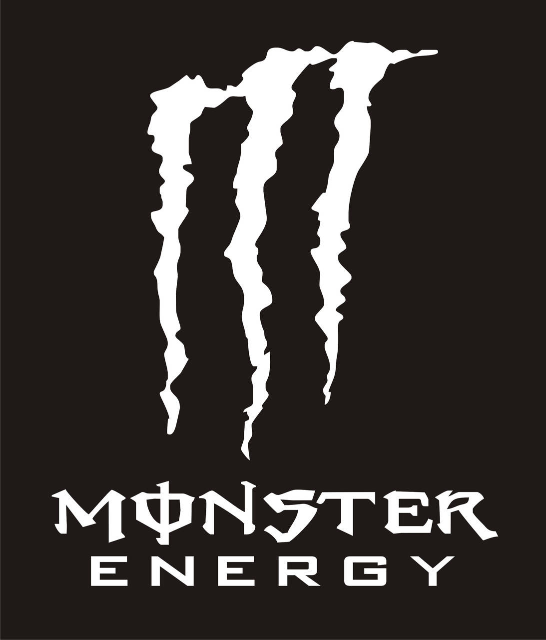 

Наклейка Monster Energy - 21 х 17 см белая, Белый