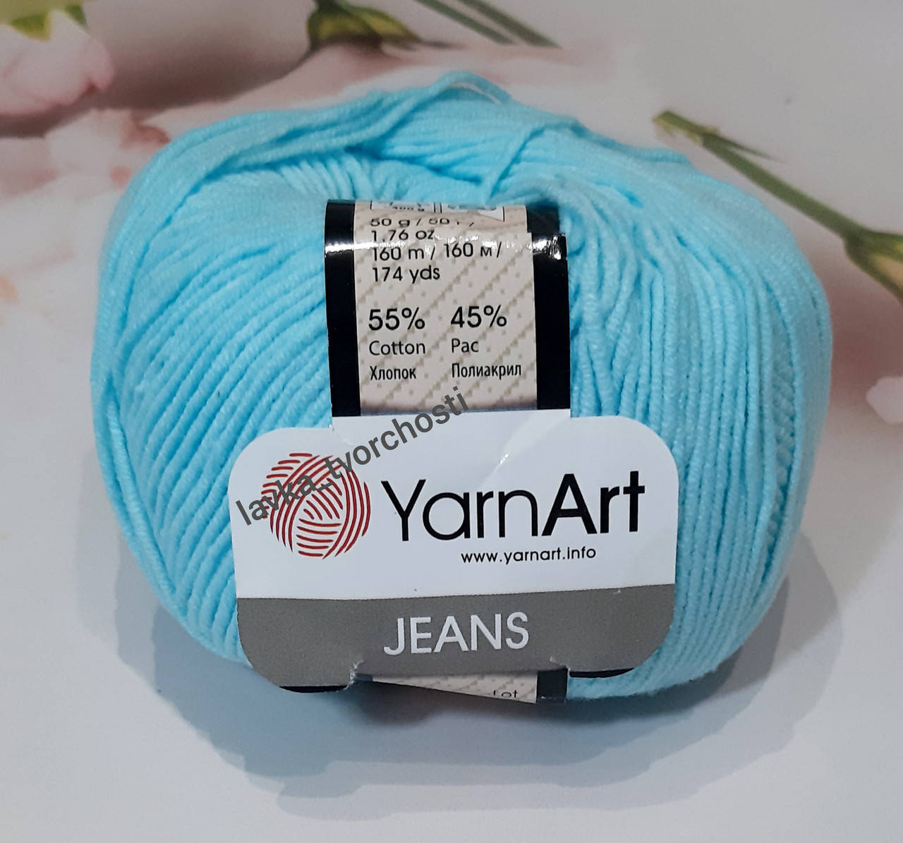 

YarnArt Jeans №76-св.бірюзовий