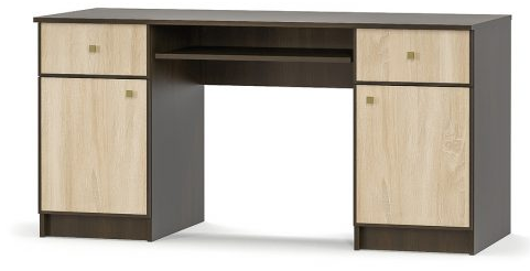 

Письменный стол 2Д/2Ш Фантазия New Мебель Сервис 150х60х75 см Венге темный/Дуб Самоа