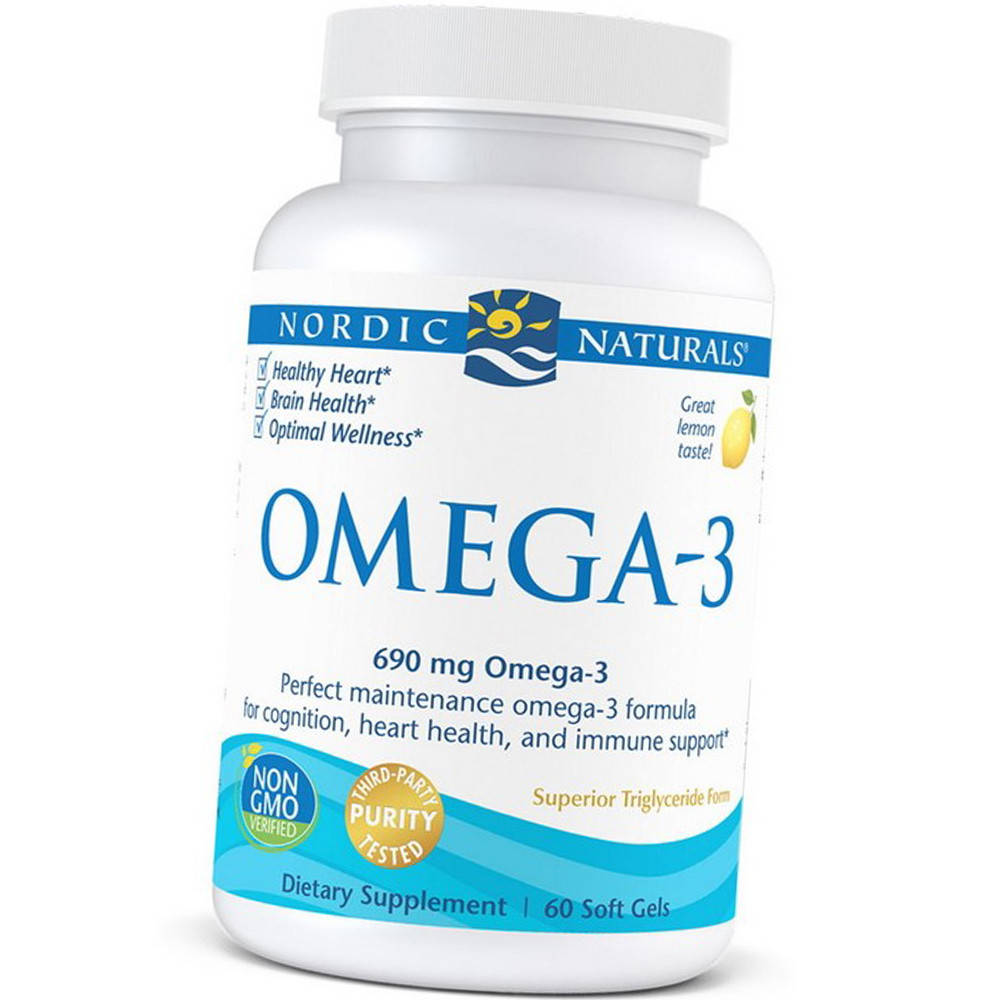 

Жирные кислоты омега 3 Nordic Naturals Omega-3 60 капс лимон рыбий жир