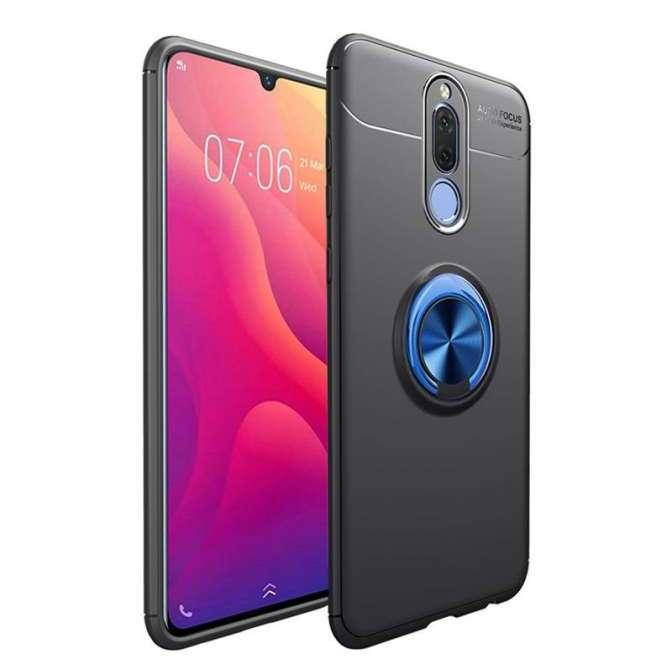 

Чехол TPU Ring для Xiaomi Redmi 8 бампер накладка с подставкой Black-Blue