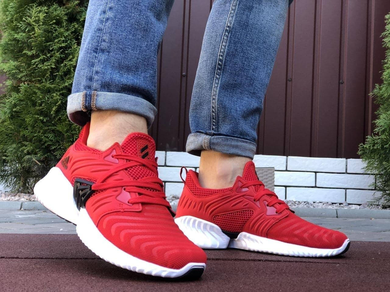 

Кроссовки мужские Adidas AlphaBounce Instinct (красные). Обувь для спорта. Повседневная обувь. 43-27.3 см, Красный