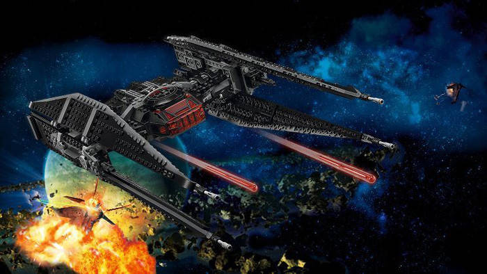 

Конструктор 10907 Star Wars "Истребитель СИД Кайло Рена" 648 деталей, Разные цвета