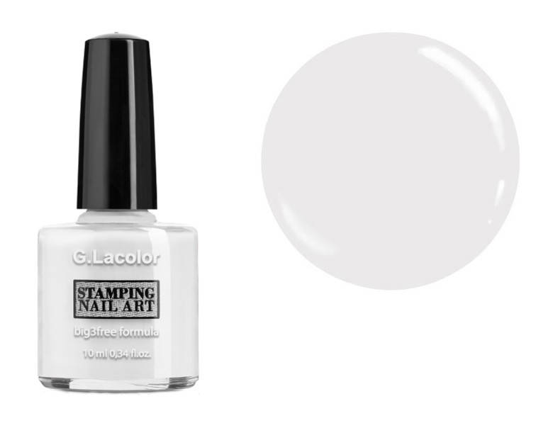 

Лак для стемпинга G. Lacolor №002 Белый 10 мл (6038Gu)