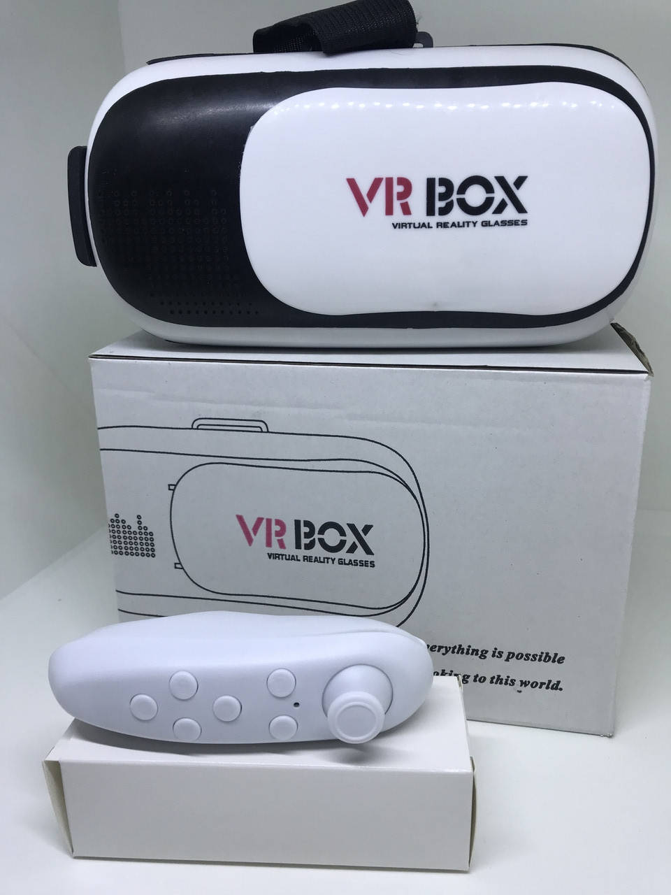 

3D Очки виртуальной реальности VR BOX +пульт джойстик управления, Белый