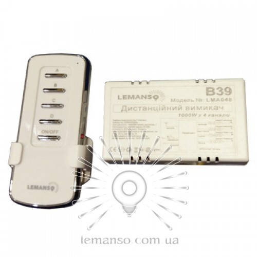 

Пульт Lemanso к светодиодной люстре 4 канала 1000W 30м / LMA048