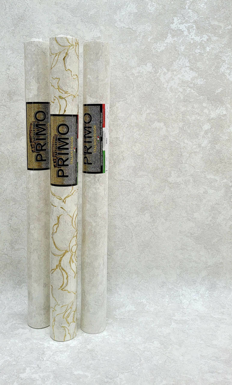 

Обои виниловые горячего тиснения PRIMO Italian Design 1,06х10,05м. 9008-06, Белый