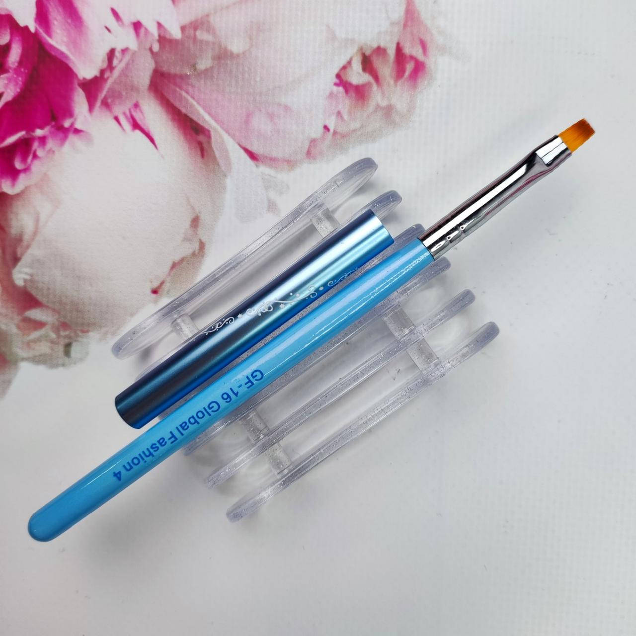 

Кисть для геля плоская Global Fashion №4