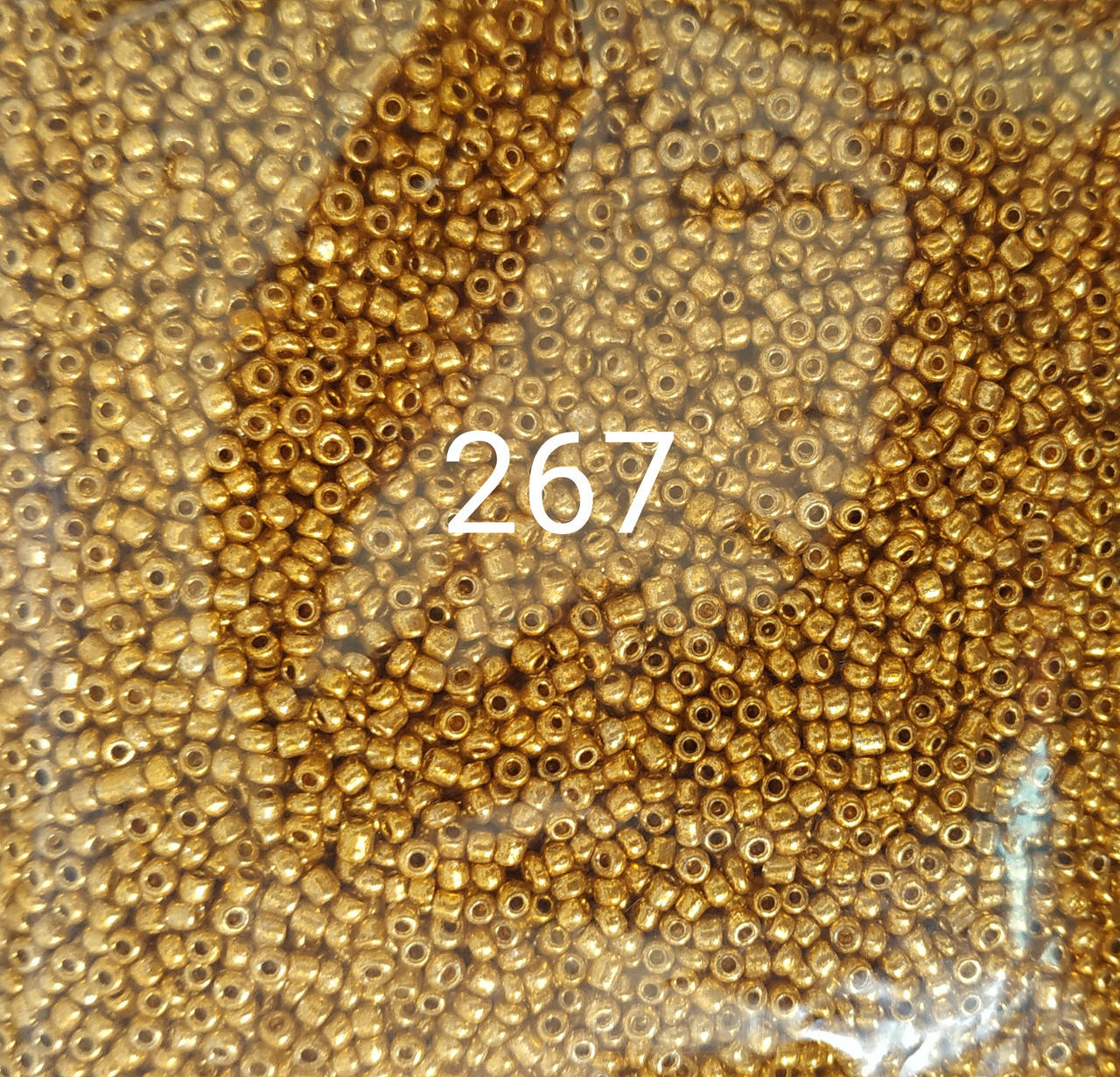 

Бисер мелкий золото металлик (10гр) №267