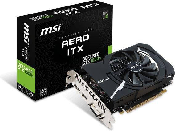 

Видеокарта MSI GeForce GTX 1050 Ti AERO ITX 4G OCV1