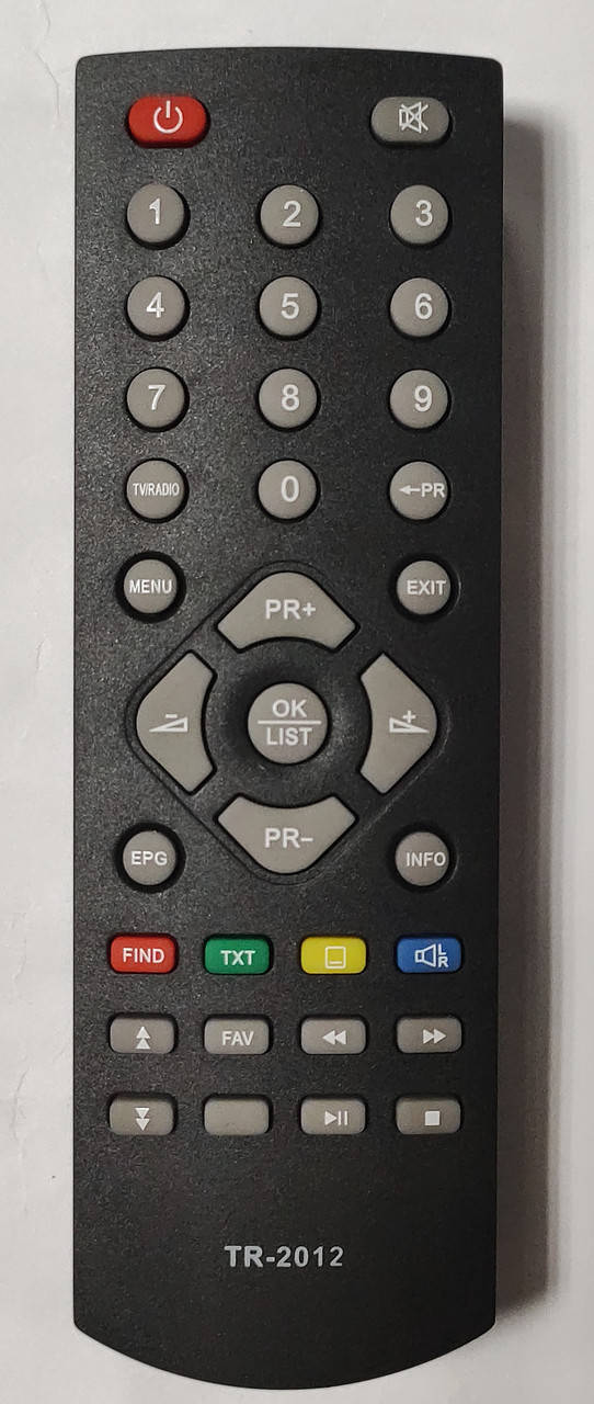 

Пульт Trimax TR-2012HD для эфирных ресиверов DVB-T2, Черный